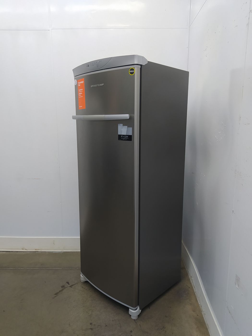 Freezer Brastemp 228l Vertical Flex Frost Free 1 Porta Inox TudoBônus