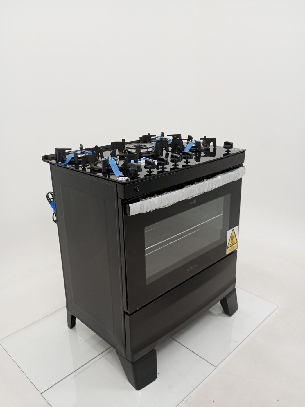 FOGAO ATLAS 5 BOCAS COM MESA DE VIDRO AGILE U