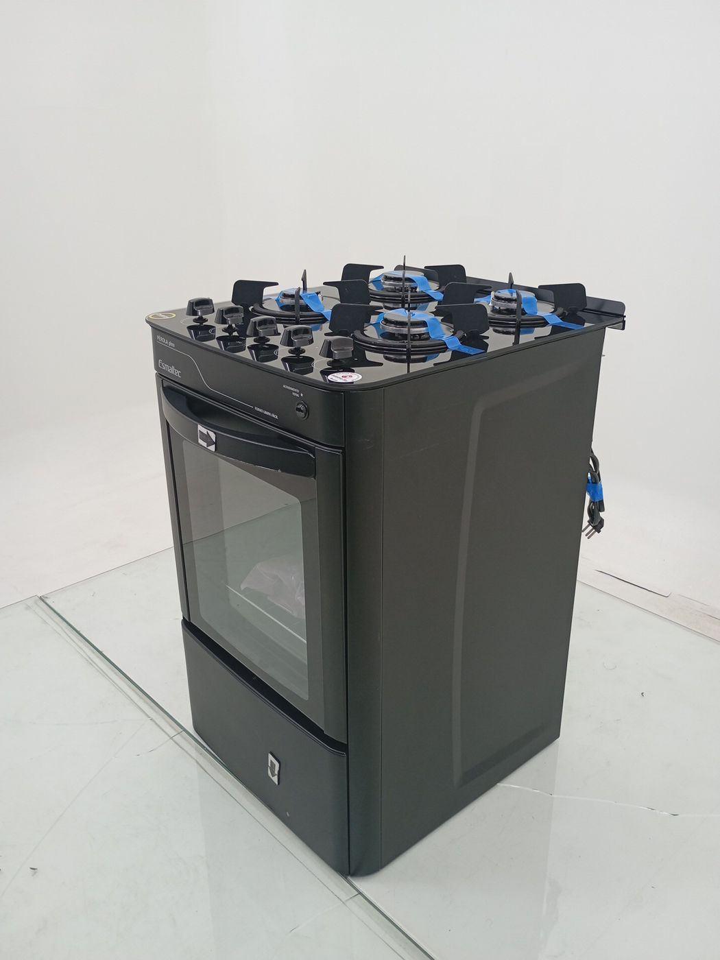 FOGAO ESMALTEC 4115 4 BOCAS PÉROLA GLASS - PR