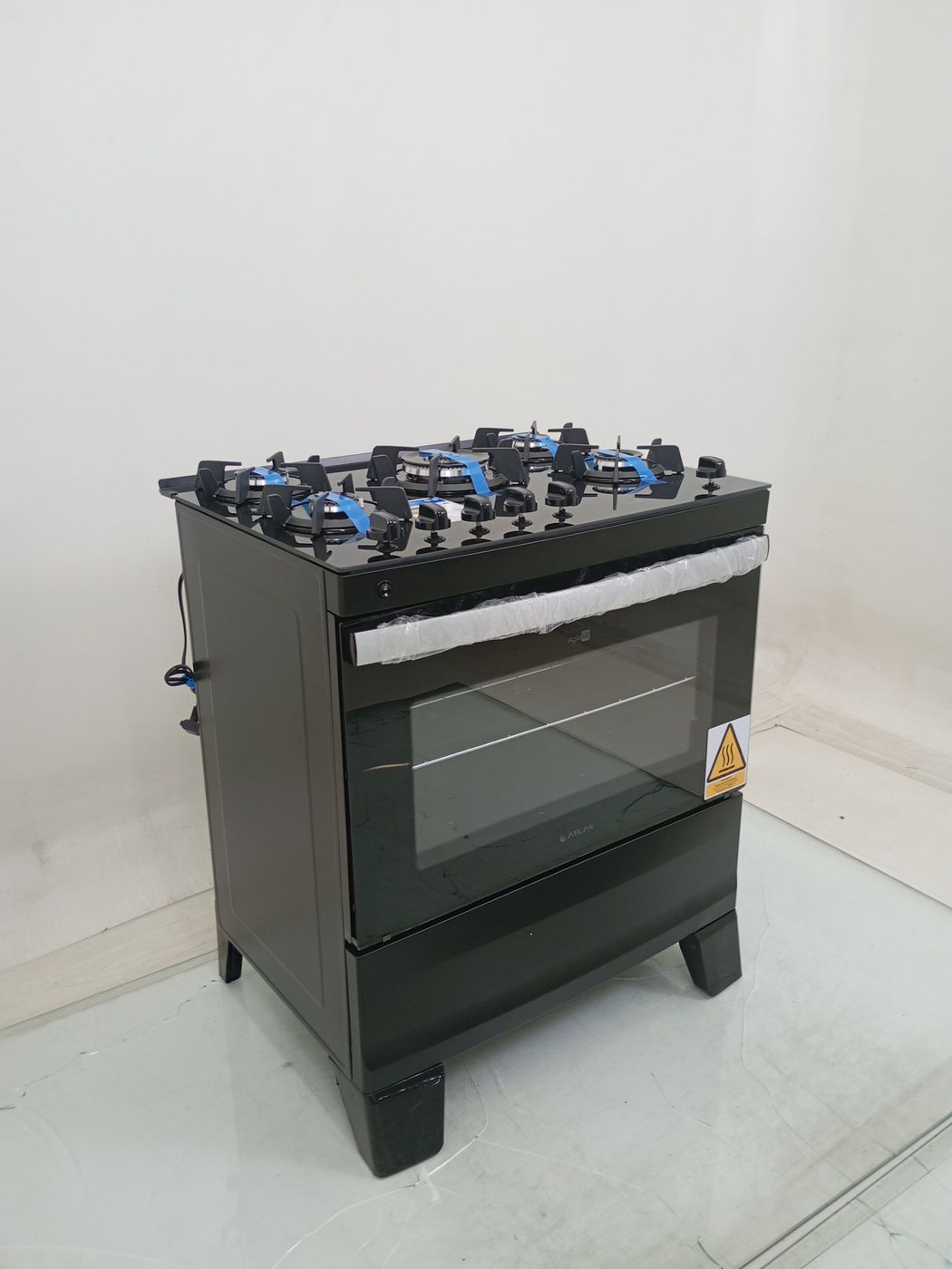FOGAO ATLAS 5 BOCAS COM MESA DE VIDRO AGILE U