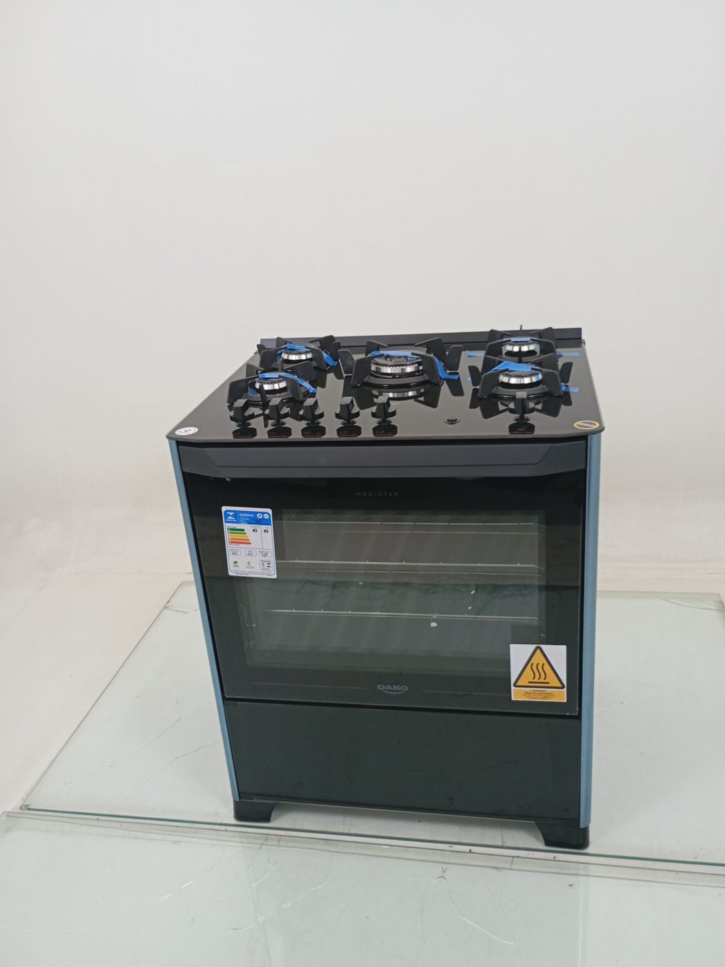 FOGAO DAKO 5 BOCAS MESA DE VIDRO MAGISTER - P