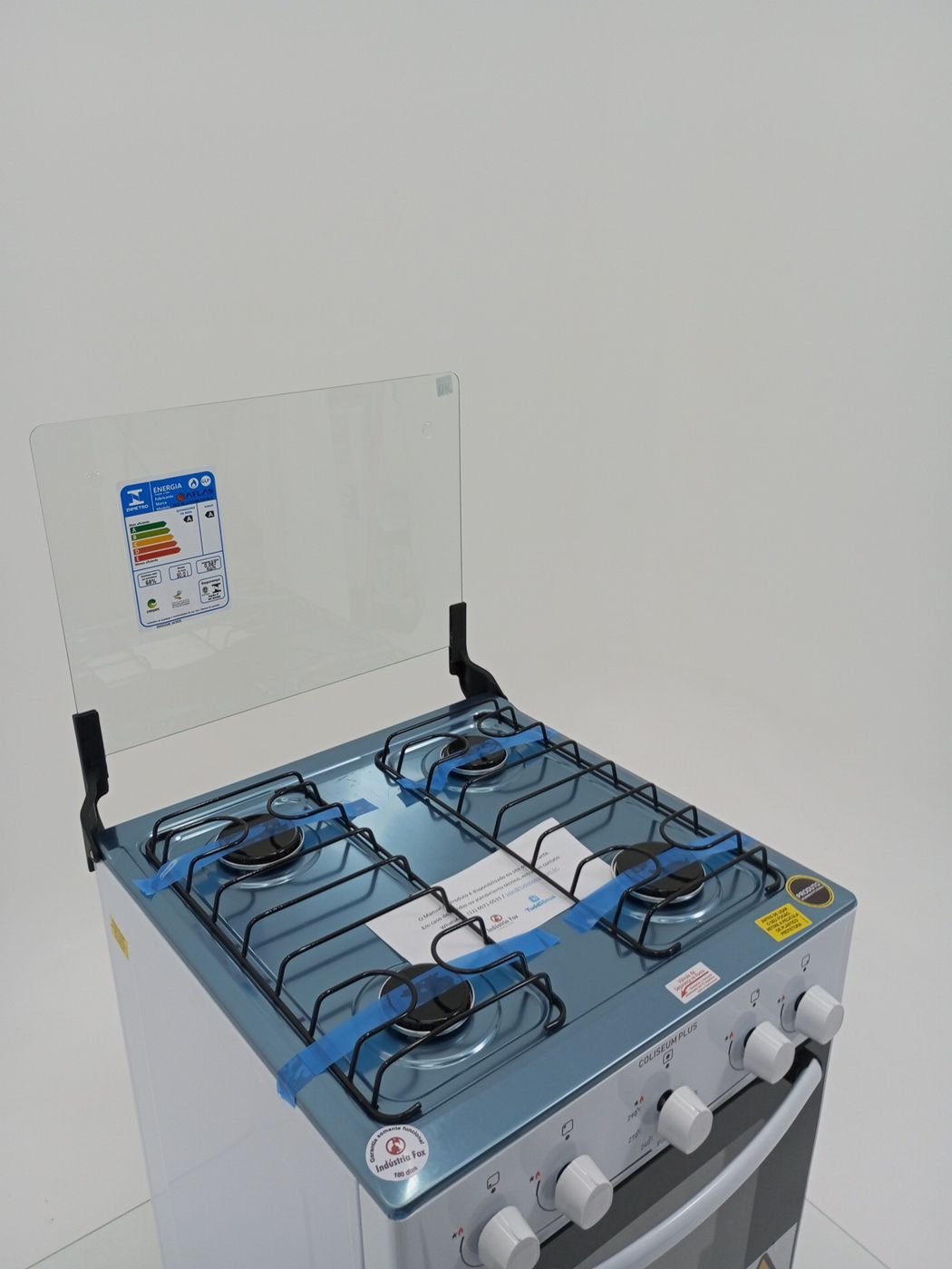 FOGAO ATLAS CLISEUM PLUS 4 BOCAS MESA INOX - 