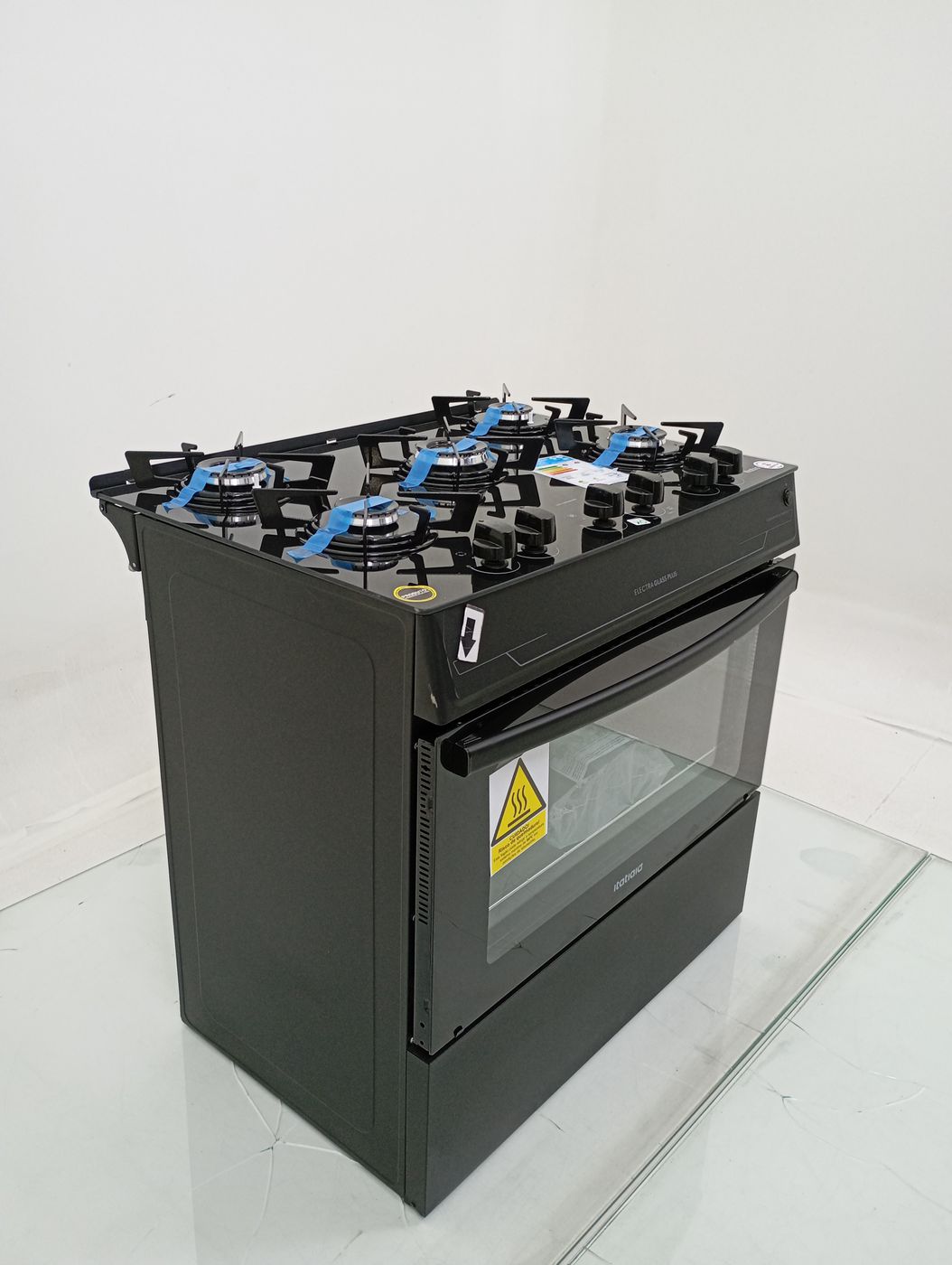 FOGAO ITATIAIA 5 BOCAS ELECTRA GLASS PLUS - P