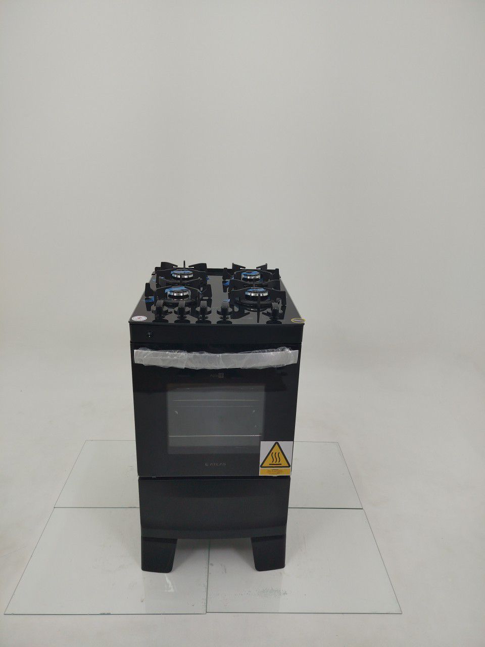 FOGAO ATLAS 4 BOCAS COM MESA DE VIDRO AGILE U