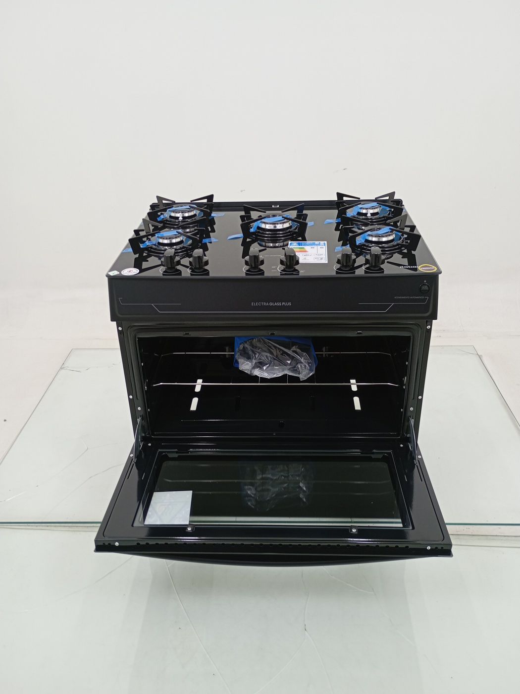 FOGAO ITATIAIA 5 BOCAS ELECTRA GLASS PLUS - P