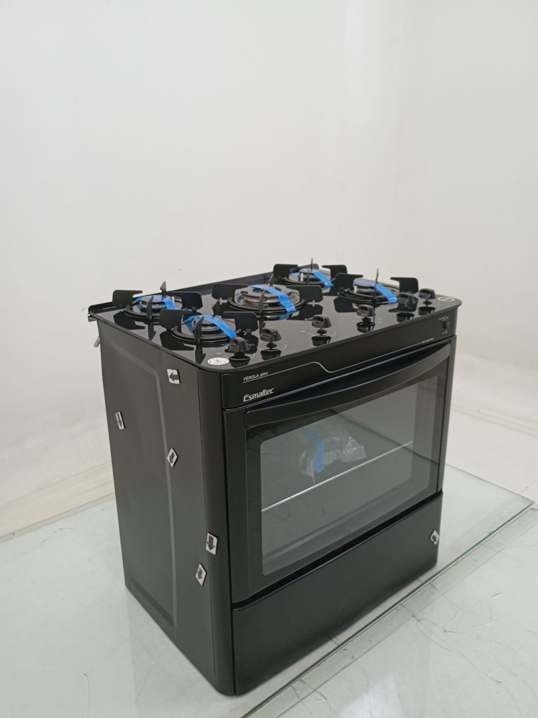FOGAO ESMALTEC PEROLA GLASS 5 BOCAS MESA DE V