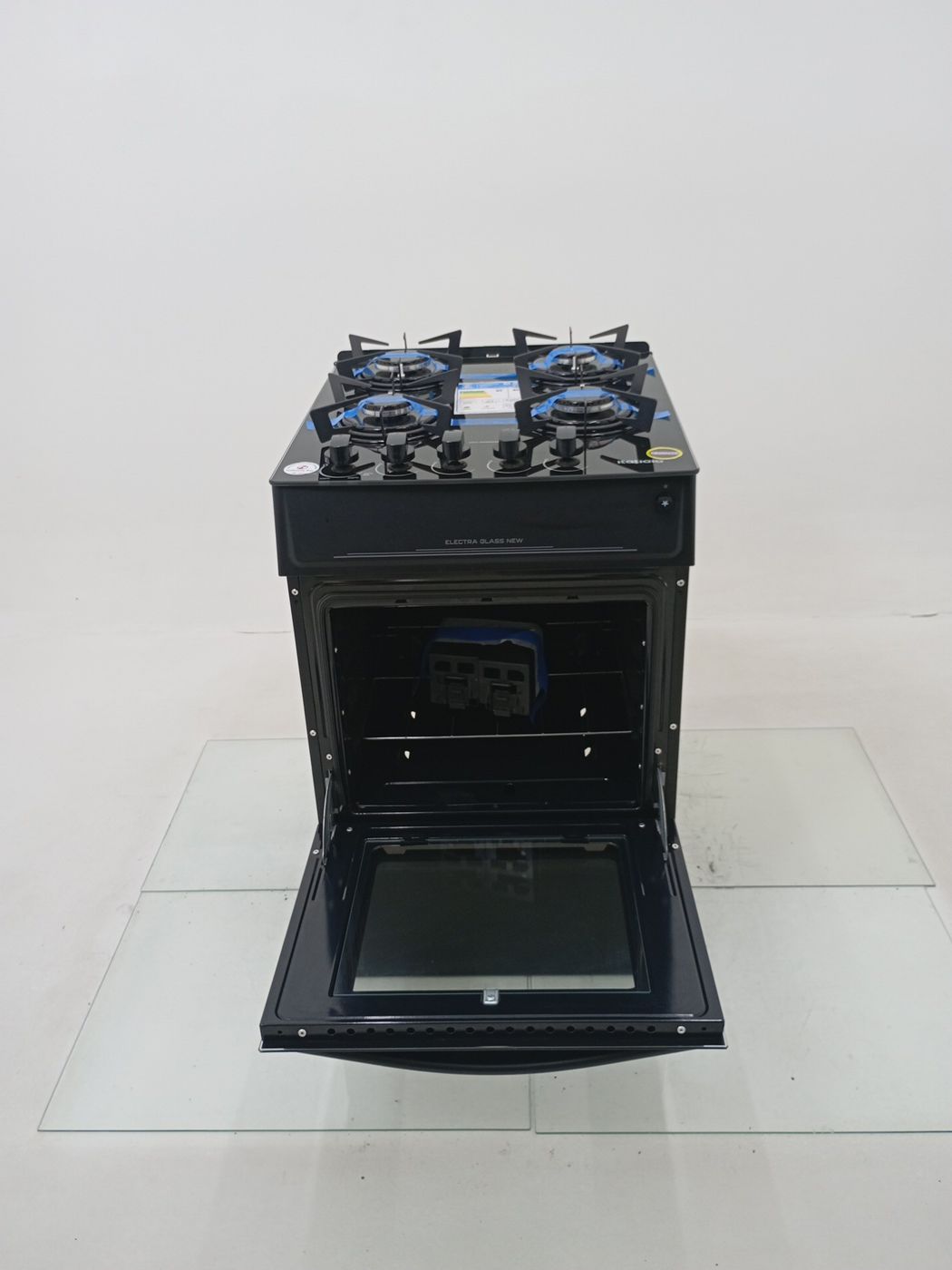 FOGAO ITATIAIA ELECTRA GLASS NEW 4 BOCAS PTO 