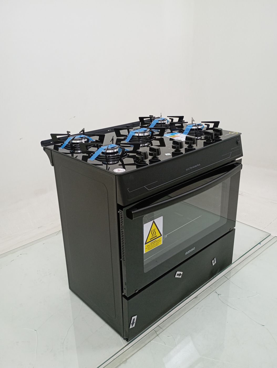 FOGAO ITATIAIA 5 BOCAS ELECTRA GLASS PLUS - P