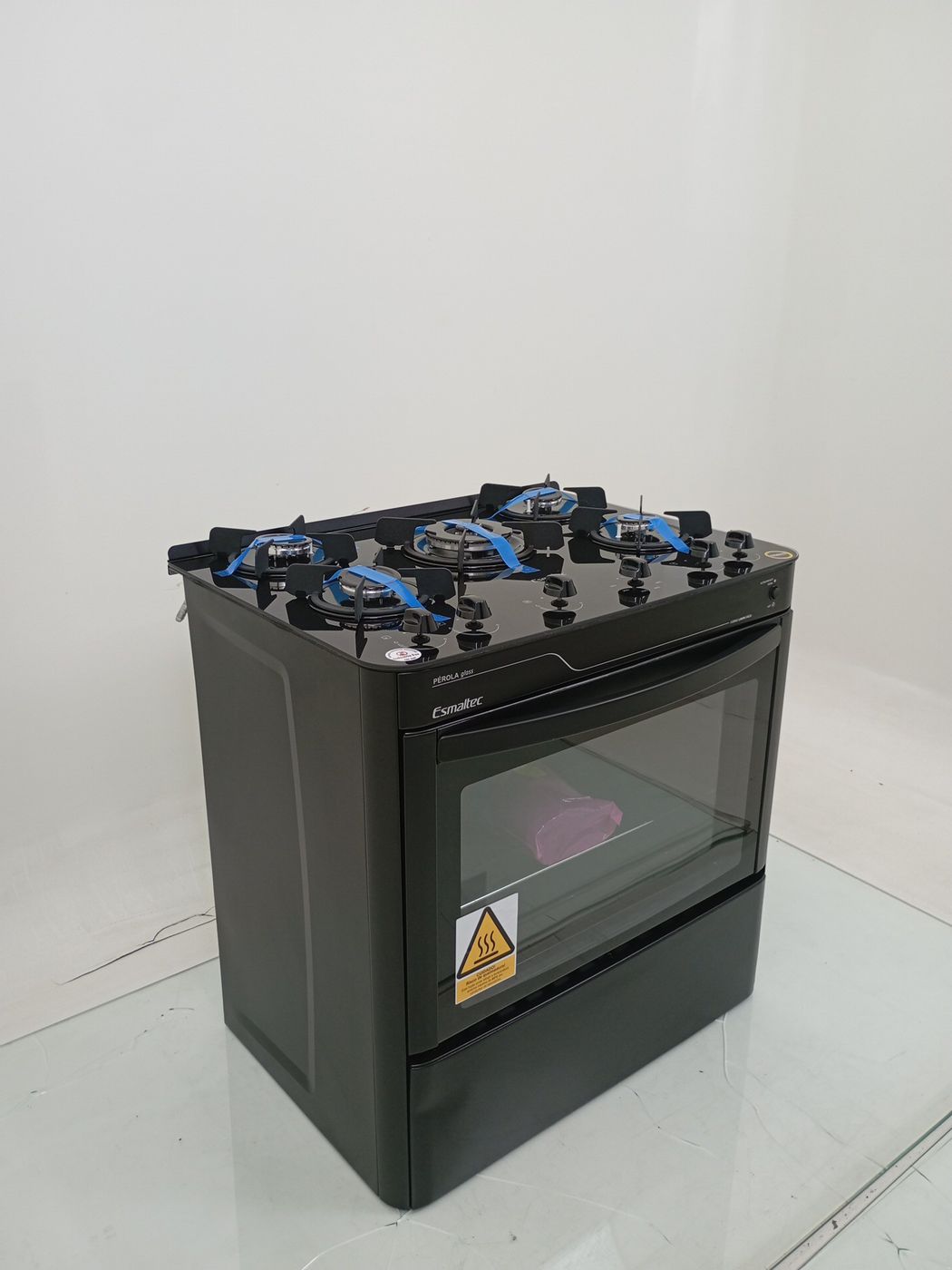 FOGAO ESMALTEC PEROLA GLASS 5 BOCAS MESA DE V