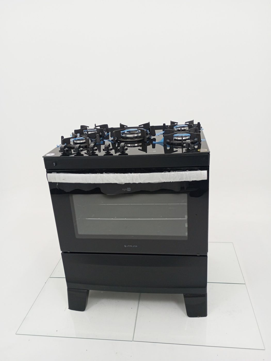 FOGAO ATLAS 5 BOCAS COM MESA DE VIDRO AGILE U