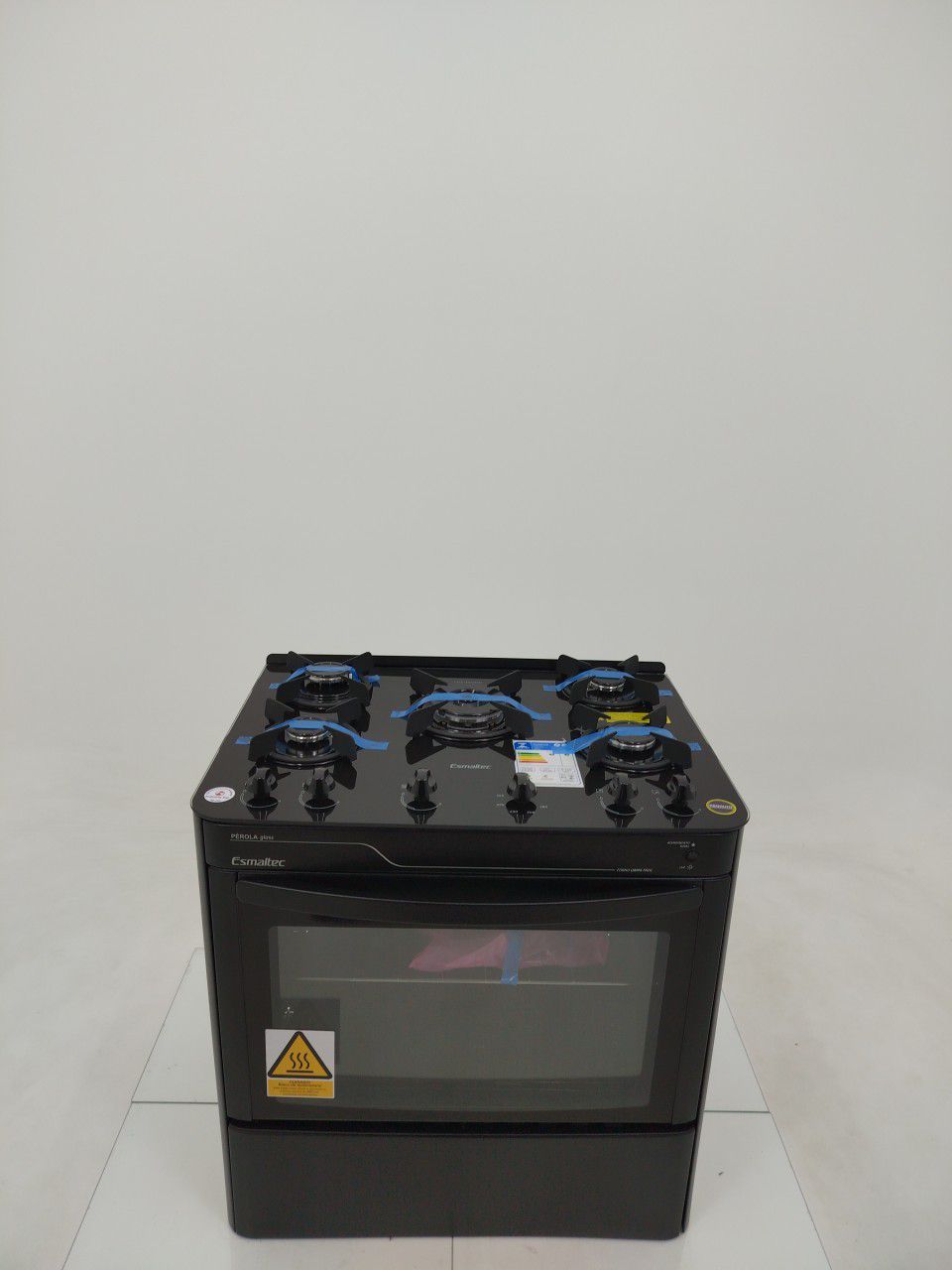 FOGAO ESMALTEC PEROLA GLASS 5 BOCAS MESA DE V
