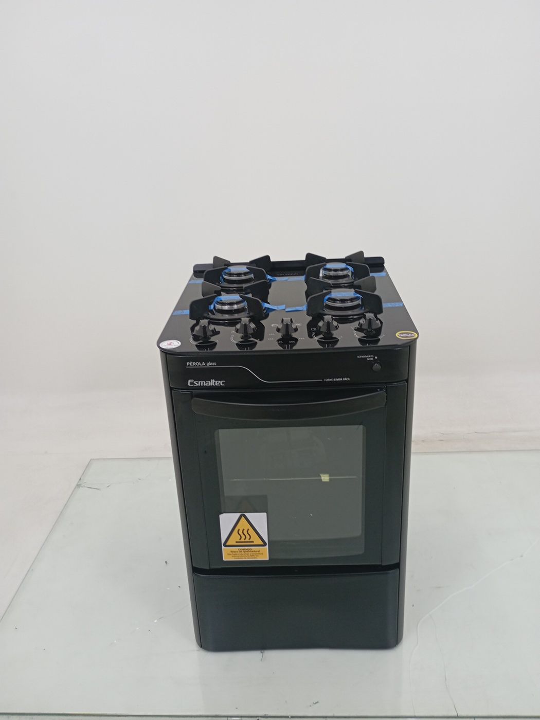 FOGAO ESMALTEC 4115 4 BOCAS PÉROLA GLASS - PR