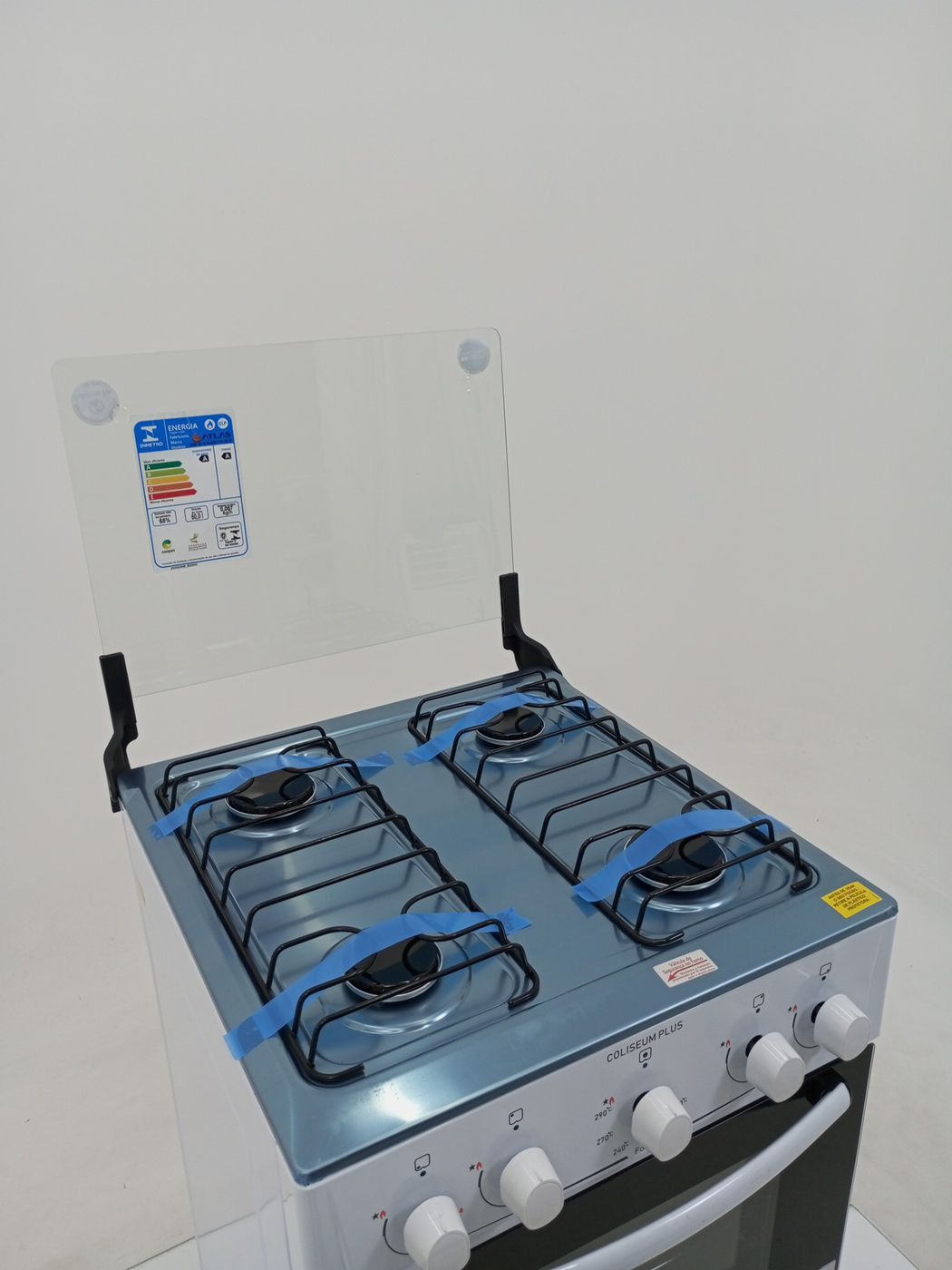 FOGAO ATLAS CLISEUM PLUS 4 BOCAS MESA INOX - 