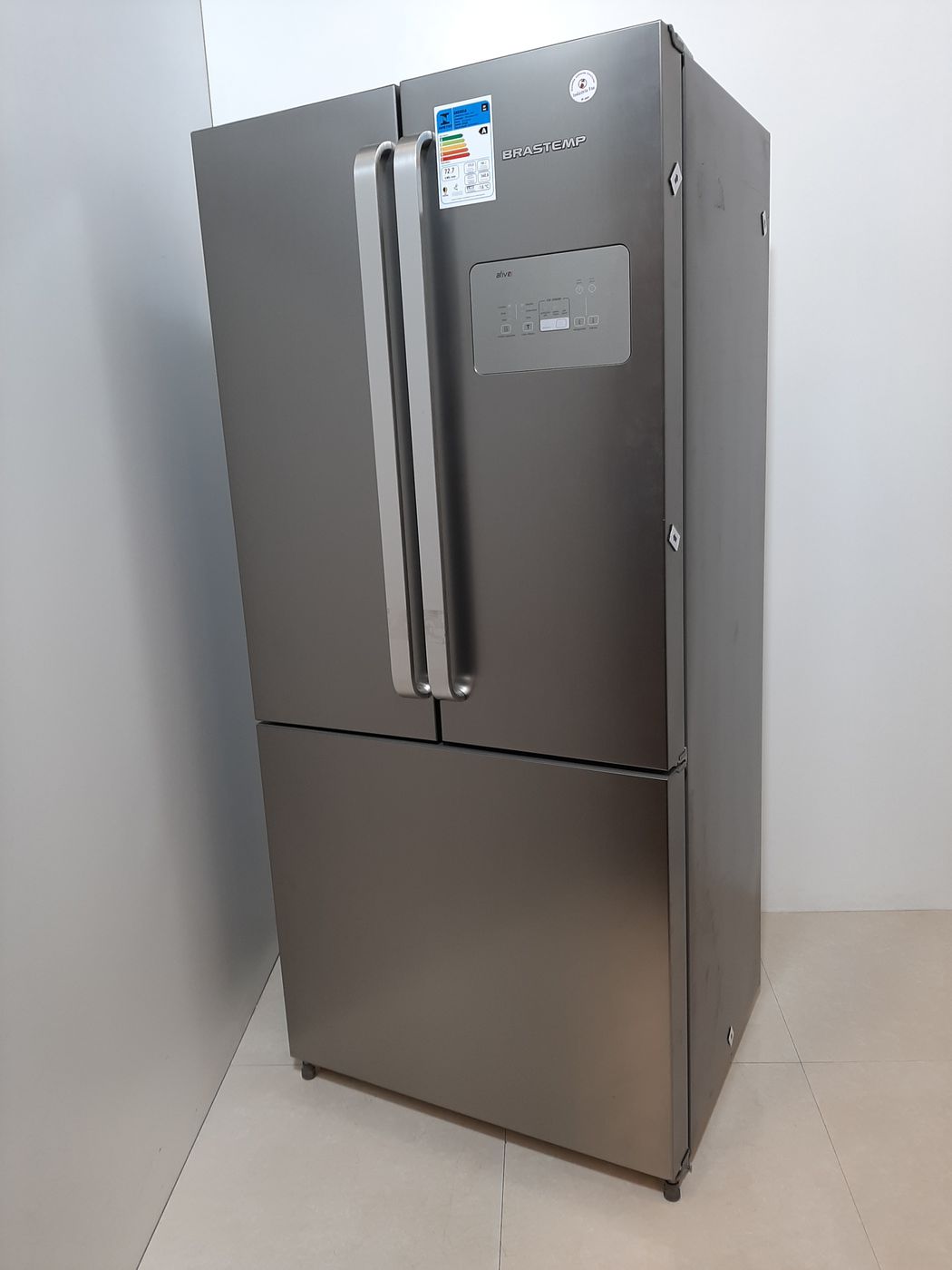 REFRIGERADOR BRASTEMP 3PORTAS 540L PL - INOX