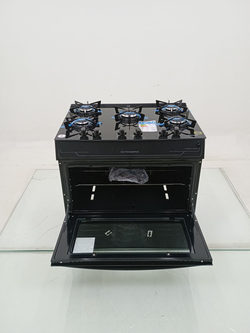 FOGAO ITATIAIA 5 BOCAS ELECTRA GLASS PLUS - P