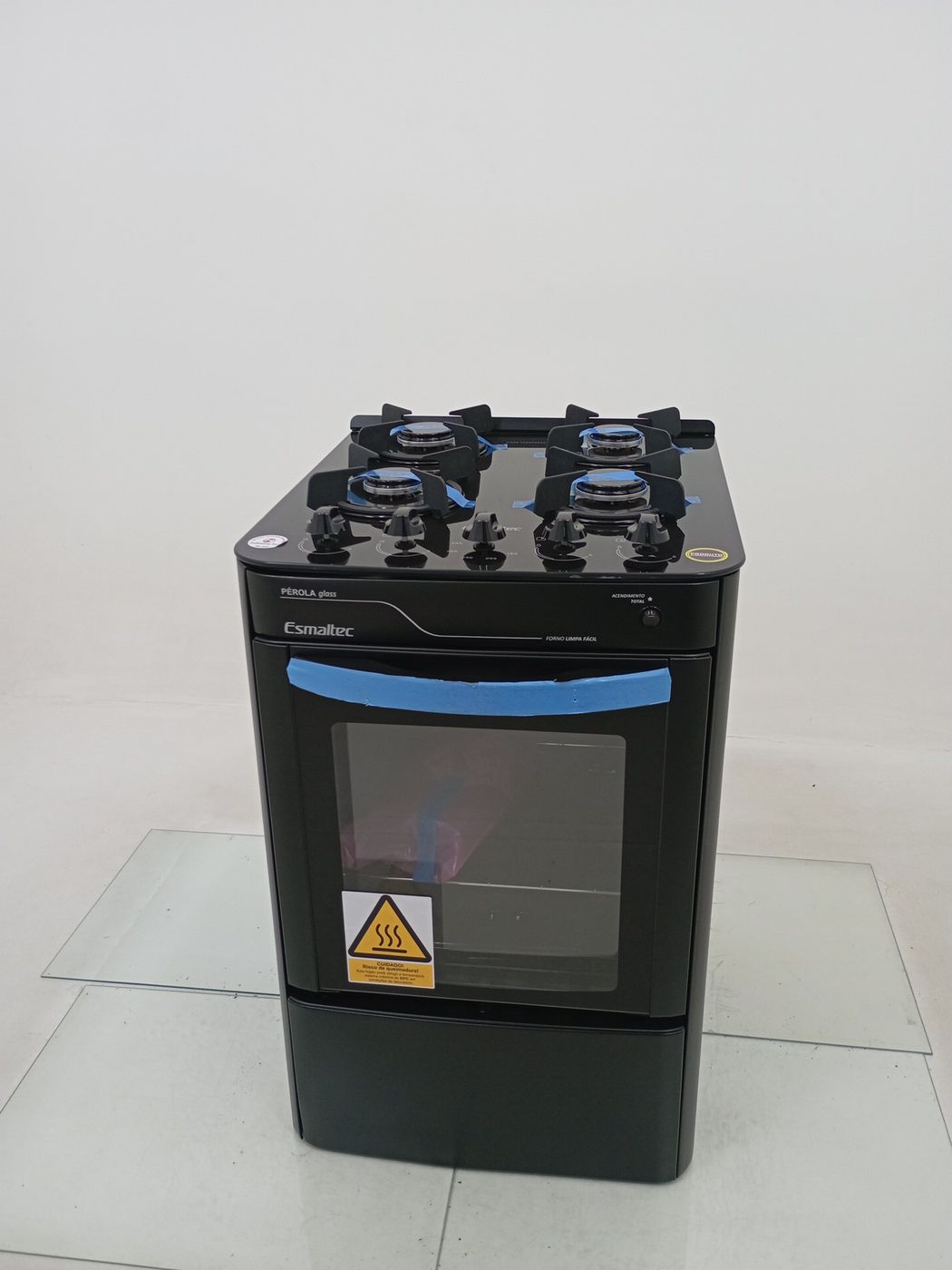 FOGAO ESMALTEC 4115 4 BOCAS PÉROLA GLASS - PR