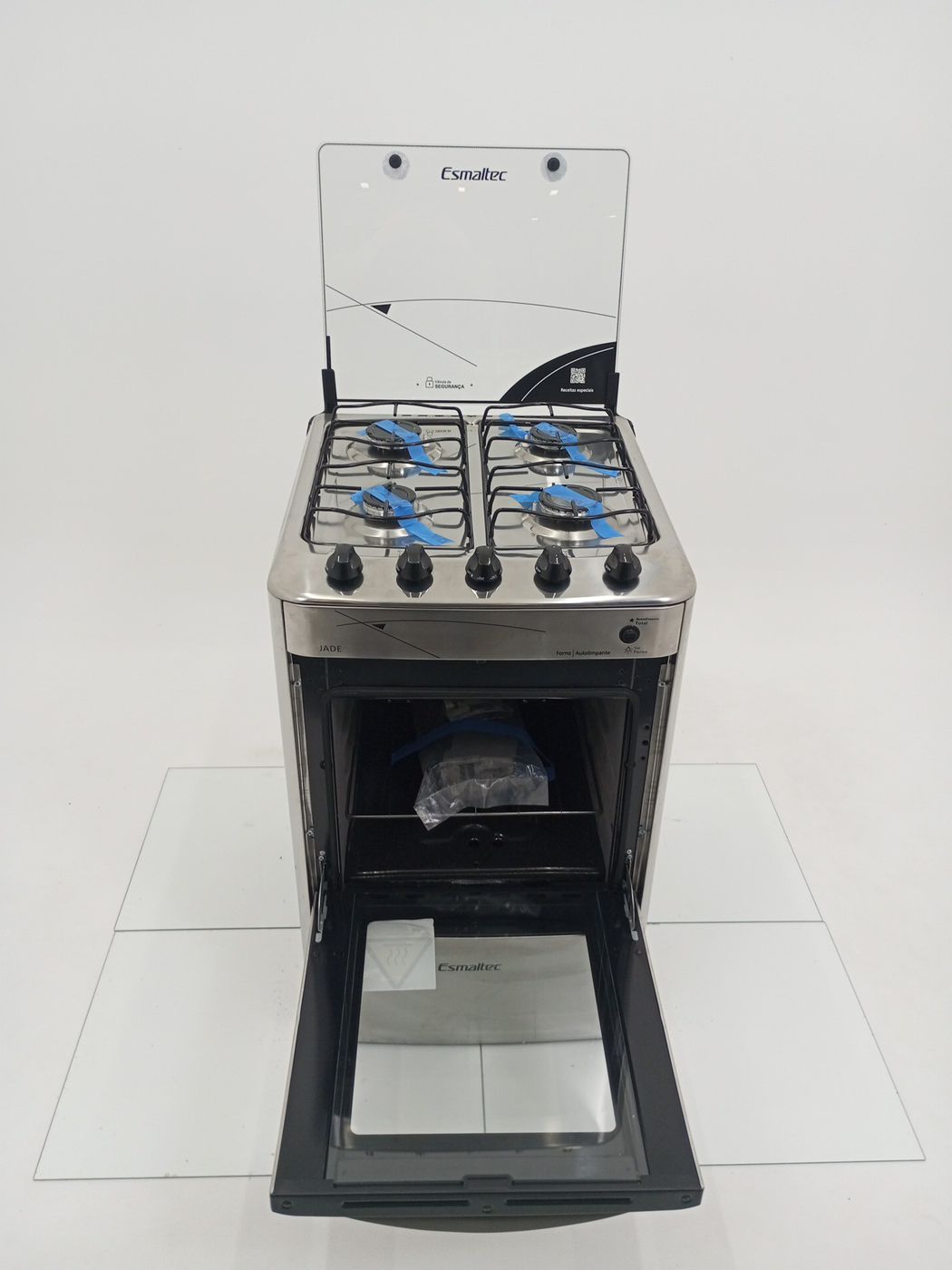 FOGAO ESMALTEC JADE SUPER 4 BOCAS COM FORNO A