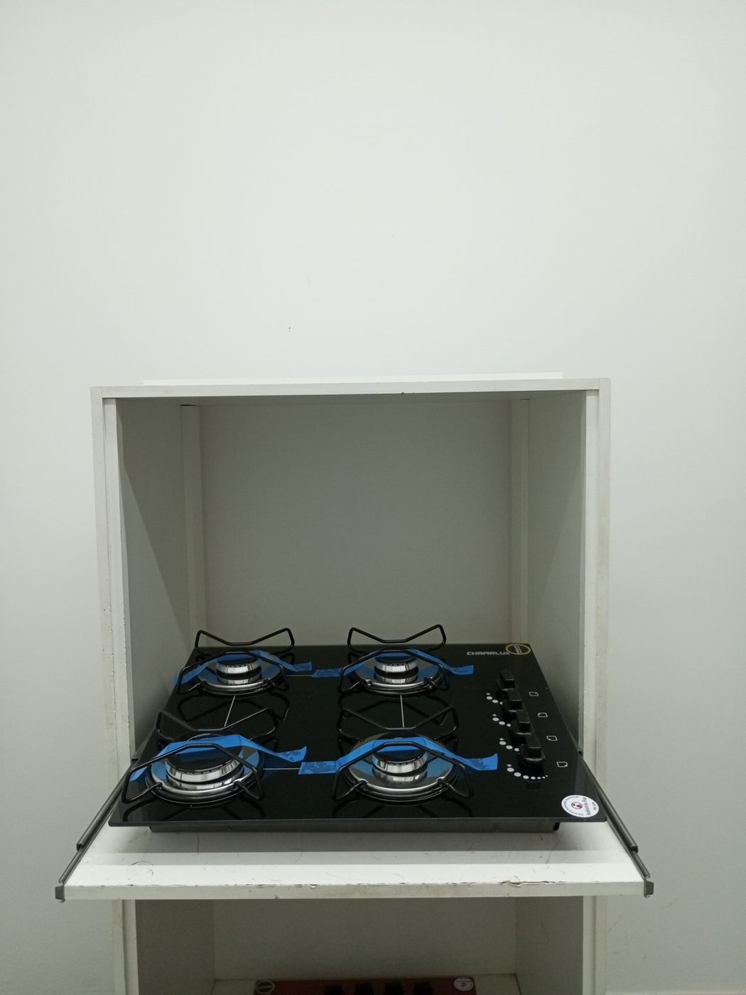 COOKTOP CHAMALUX PLUS 4 BOCAS A GAS - PRETO