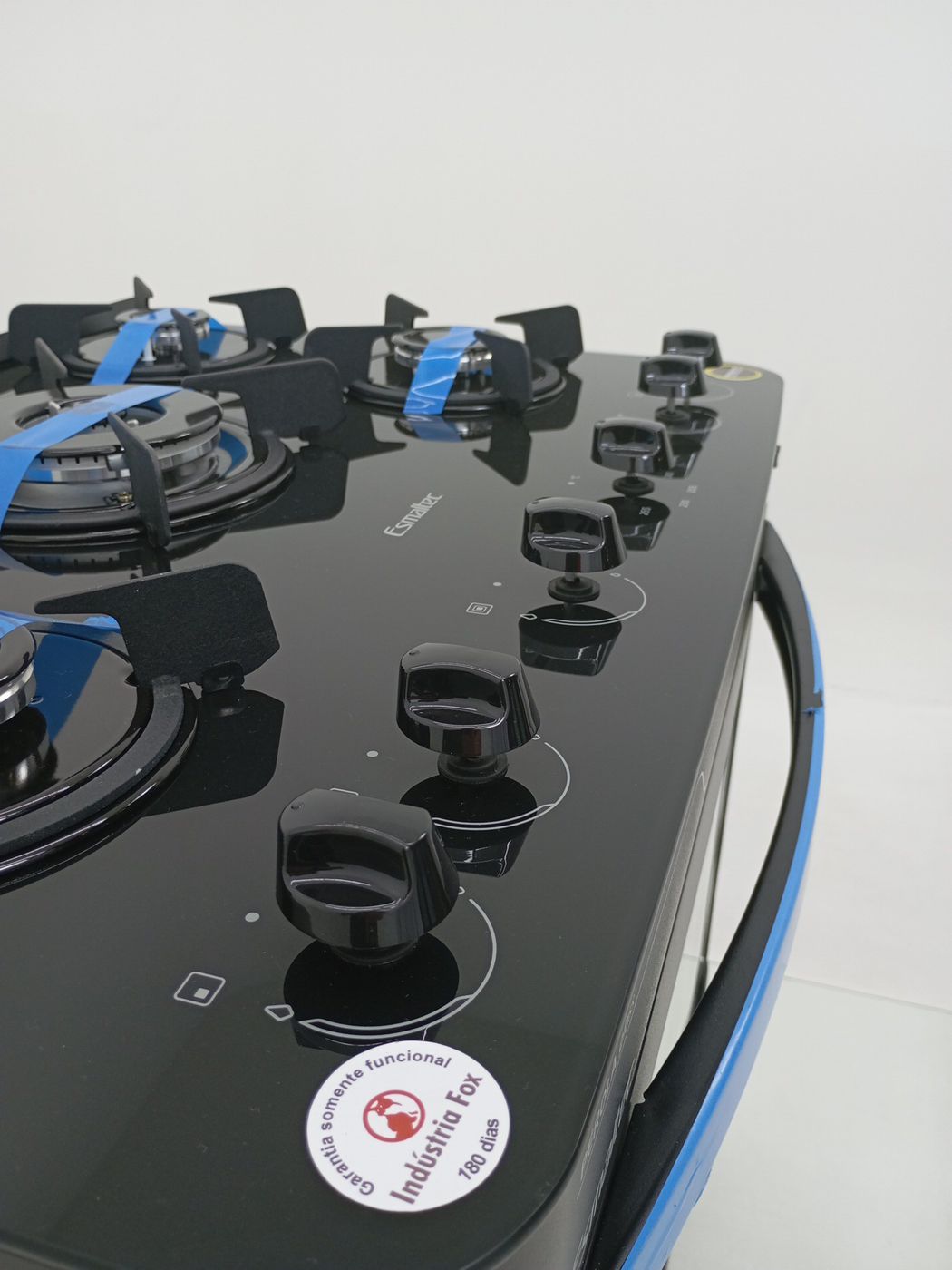 FOGAO ESMALTEC PEROLA GLASS 5 BOCAS MESA DE V