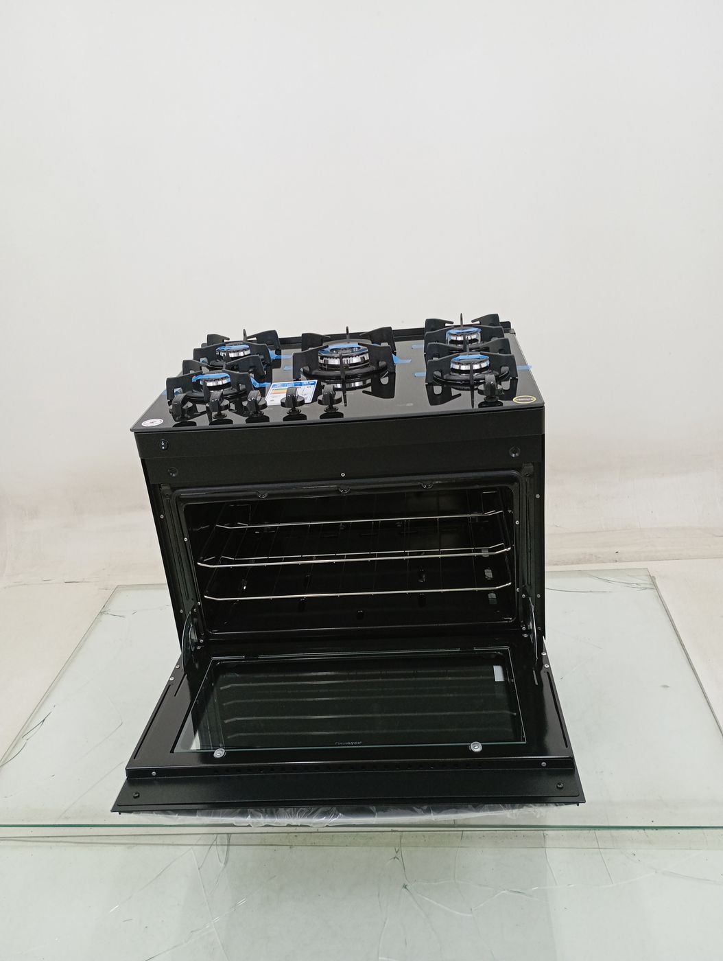 FOGAO ATLAS 5 BOCAS COM MESA DE VIDRO AGILE U