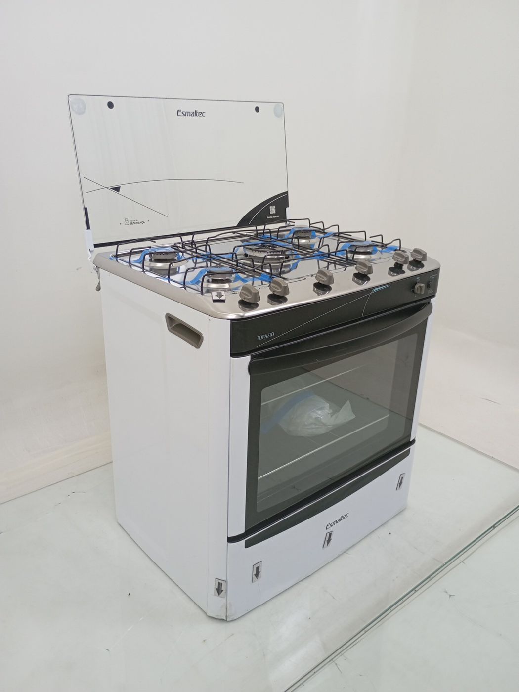 FOGAO ESMALTEC 5 BOCAS TOPAZIO COM TIMER 5030
