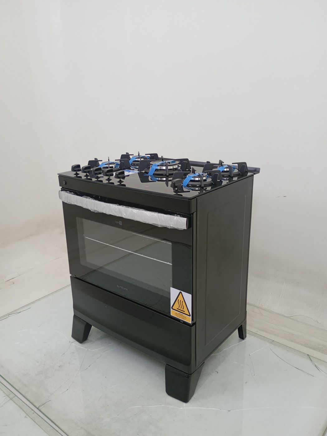 FOGAO ATLAS 5 BOCAS COM MESA DE VIDRO AGILE U