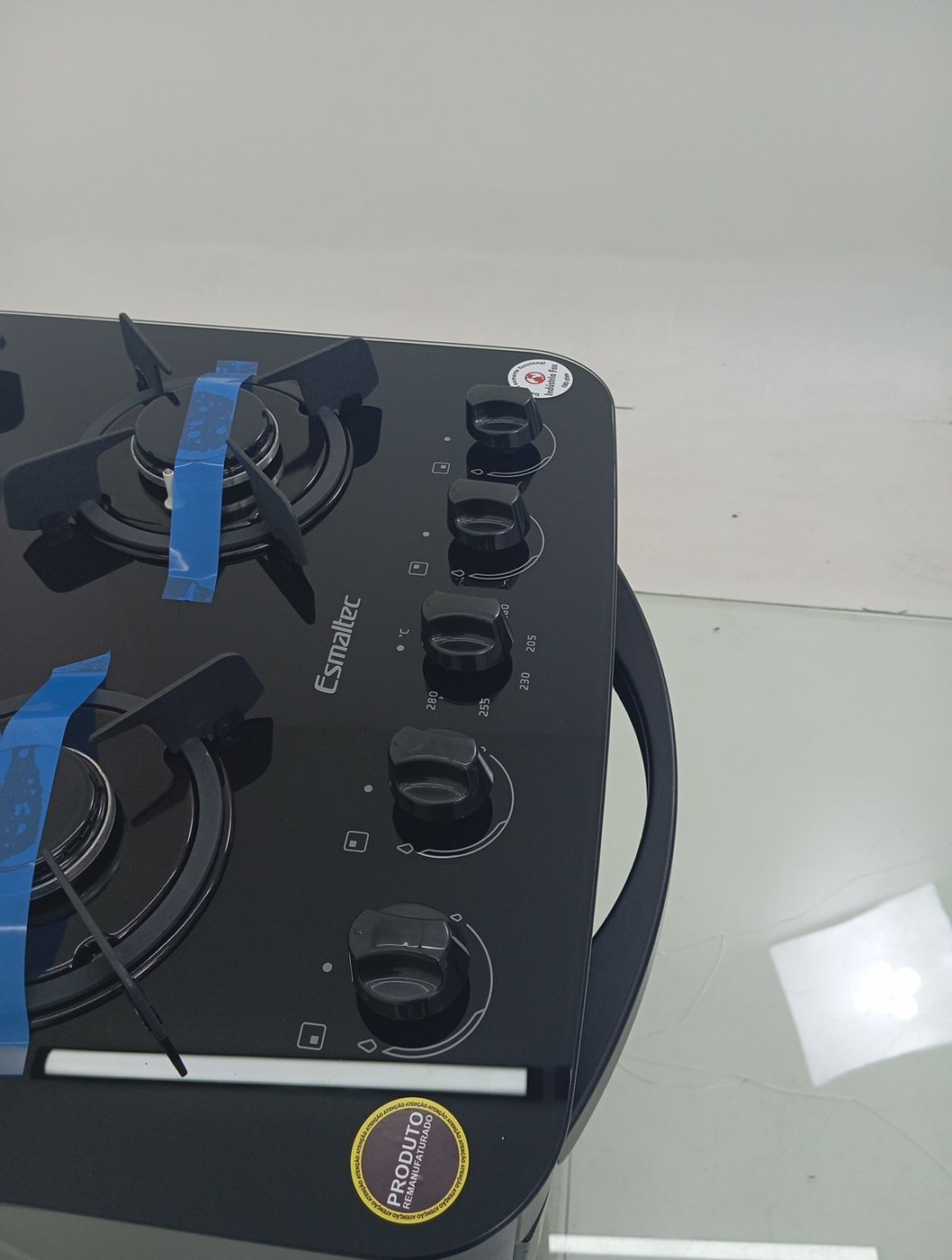 FOGAO ESMALTEC 4115 4 BOCAS PÉROLA GLASS - PR