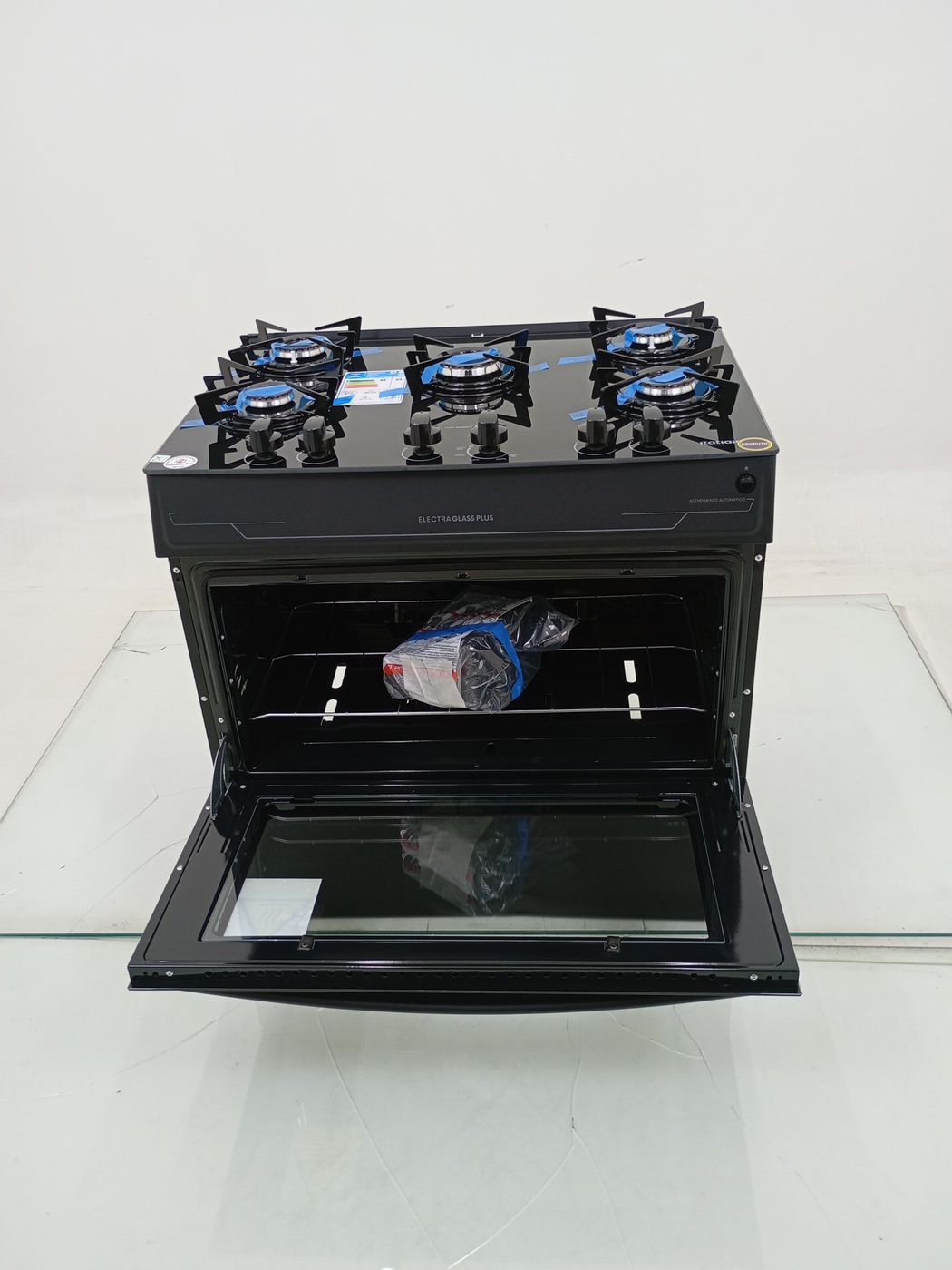 FOGAO ITATIAIA 5 BOCAS ELECTRA GLASS PLUS - P