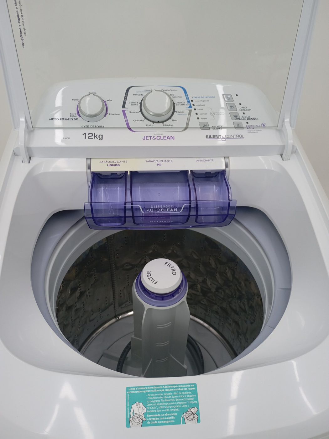 LAVADORA ELECTROLUX TOP LOAD 12KG LAC12 TURBO
