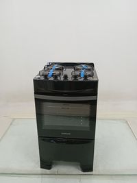 Fogao Continental Fc4gb 4 Bocas Mesa De Vidro Forno Eco Turbo - Preto