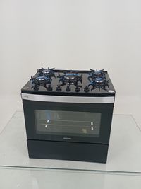 Fogao Itatiaia Itaglass Plus 5 Bocas Mesa De Vidro - Preto