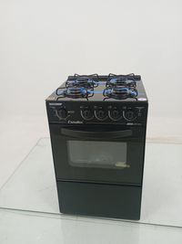 Fogao Esmaltec 4 Bocas Caribe Glass Mesa De Vidro - Preto