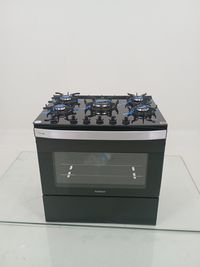 Fogao Itatiaia Itaglass Plus 5 Bocas Mesa De Vidro - Preto