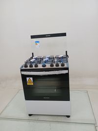 Fogao Brastemp A Gas 6 Bocas C/ Botoes Removiveis E Exclusivo Aro Protetor - Branco