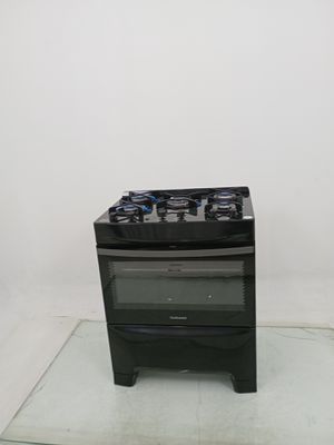 Fogao Continental Fc5gb 5 Bocas Mesa De Vidro Forno Eco Turbo E Tripla Chama - Preto