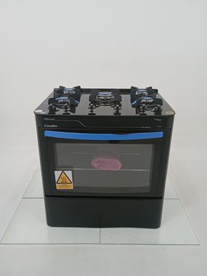 Fogao Esmaltec Perola Glass 5 Bocas Mesa De Vidro - Preto