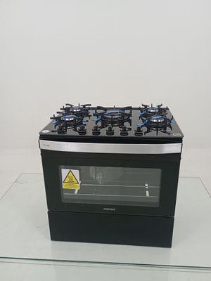 Fogao Itatiaia Itaglass Plus 5 Bocas Mesa De Vidro - Preto