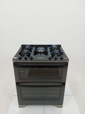 Fogao Electrolux Fe5ad 5 Bocas Expert 2 Fornos Grill E Timer - Cinza