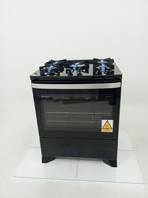 Fogao Electrolux Fe5gp 5 Bocas Com Mesa De Vidro Perfect Cook E Vapor Bake - Preto