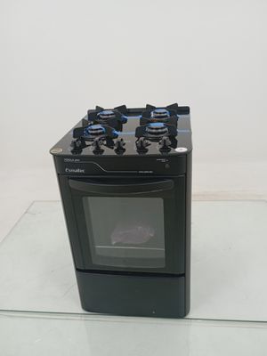 Fogao Esmaltec 4115 4 Bocas Pérola Glass - Preto