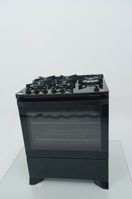 Fogao Electrolux Fe5cp 5 Bocas Perfect Cook 360 E Vapor Bake, Com Mesa De Vidro - Preto