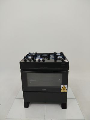 Fogao Atlas 5 Bocas Mesa De Vidro Monaco Top Glass - Preto