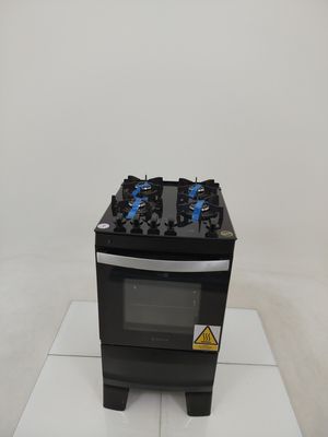 Fogao Atlas 4 Bocas Com Mesa De Vidro Agile Up - Preto