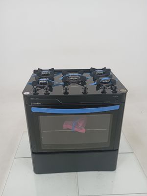Fogao Esmaltec Perola Glass 5 Bocas Mesa De Vidro - Preto
