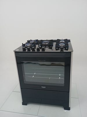 Fogao Dako 5 Bocas Mesa De Vidro Magister - Preto