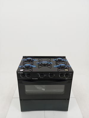 Fogao Esmaltec 5 Bocas Caribe Glass Mesa De Vidro - Preto