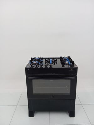Fogao Atlas 5 Bocas Mesa De Vidro Monaco Top Glass - Preto