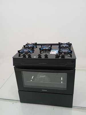 Fogao Itatiaia 5 Bocas Electra Glass Plus - Preto