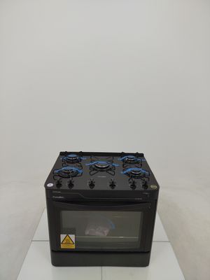 Fogao Esmaltec Agata Glass A Gas C/ Acendimento Automatico E Super Chama 5 Bocas - Preto