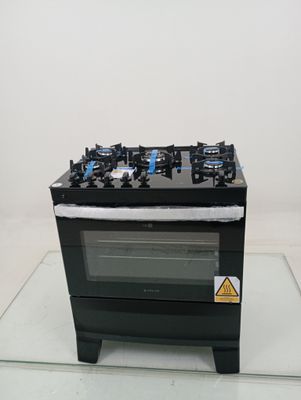 Fogao Atlas 5 Bocas Com Mesa De Vidro Agile Up - Preto